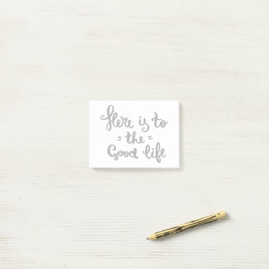Dit is het goede leven post-it® notes (Op bureau)