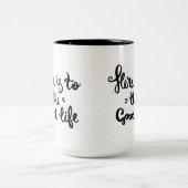 Dit is het goede leven tweekleurige koffiemok (Center)