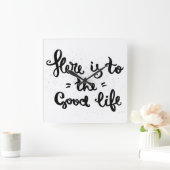 Dit is het goede leven vierkante klok (Huis)