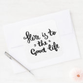 Dit is het goede leven vierkante sticker (Envelop)