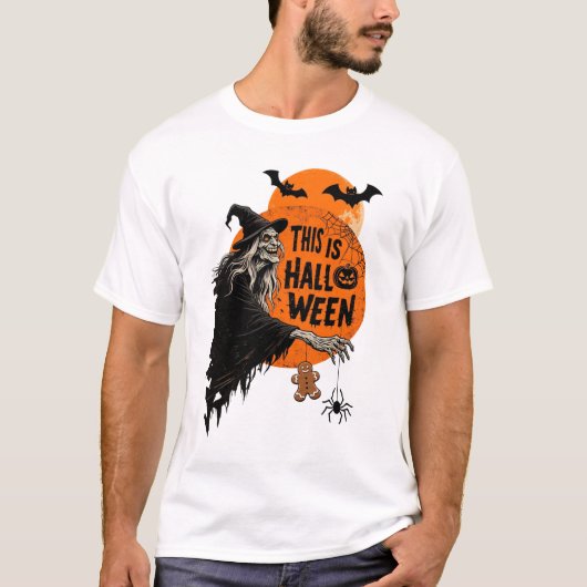 Dit is het Halloween Scary Witch Retro Spooky Part T-shirt (Voorkant)