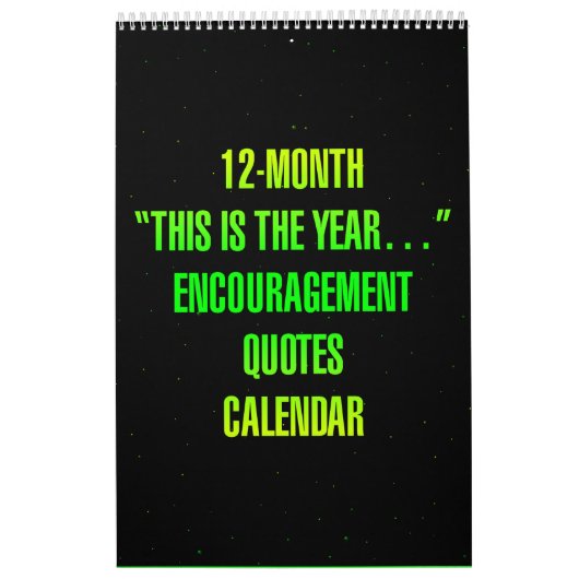 "Dit is het jaar..." Aanmoedigingscitaten Kalender (Hoes)