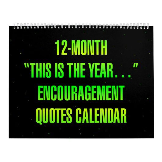 "Dit is het jaar..." Aanmoedigingscitaten Kalender (Hoes)