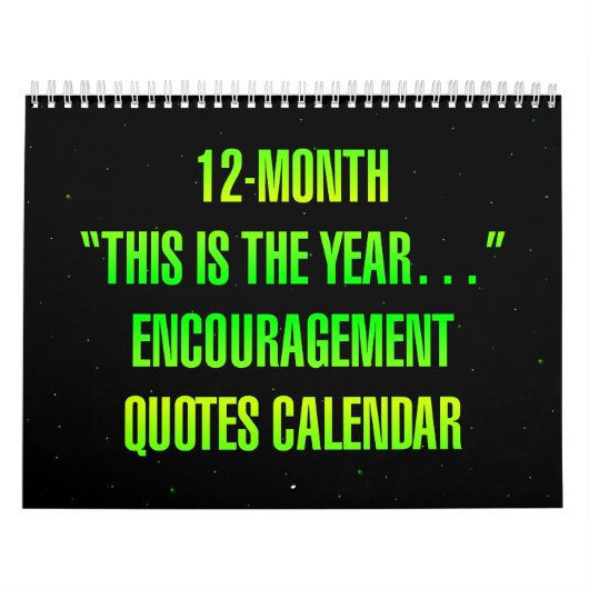 "Dit is het jaar..." Aanmoedigingscitaten Kalender (Hoes)