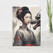 Dit is het jaar van de draak 2024 feestdagen kaart (Voorkant)