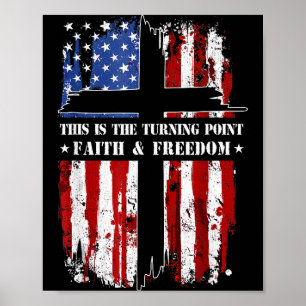 Dit Is Het Keerpunt Patriottische Christelijke Gee Poster