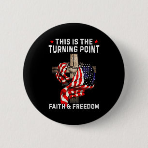 Dit Is Het Keerpunt Patriottische Christelijke Gee Ronde Button 5,7 Cm