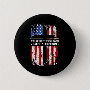 Dit Is Het Keerpunt Patriottische Christelijke Gee Ronde Button 5,7 Cm