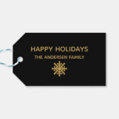 Dit is het kerstcadeau-label voor seizoensfeestdag cadeaulabel (Achterkant Horizontaal)