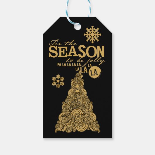 Dit is het kerstcadeau-label voor seizoensfeestdag cadeaulabel (Voorkant)