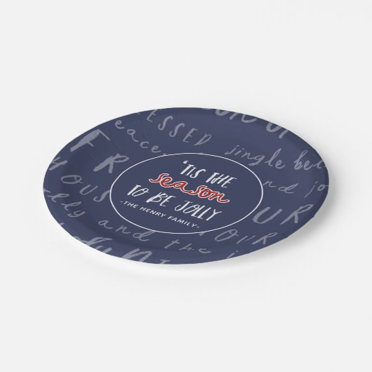 "DIT IS HET KERSTFEEST VAN HET SEIZOEN PAPIEREN BORDJE (Gekanteld)