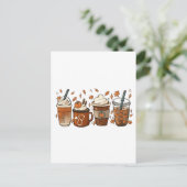 Dit is het late seizoen Pumpkin Spice Coffee Autum Feestdagenkaart (Staand voorkant)