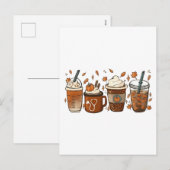 Dit is het late seizoen Pumpkin Spice Coffee Autum Feestdagenkaart (Voorkant / Achterkant)