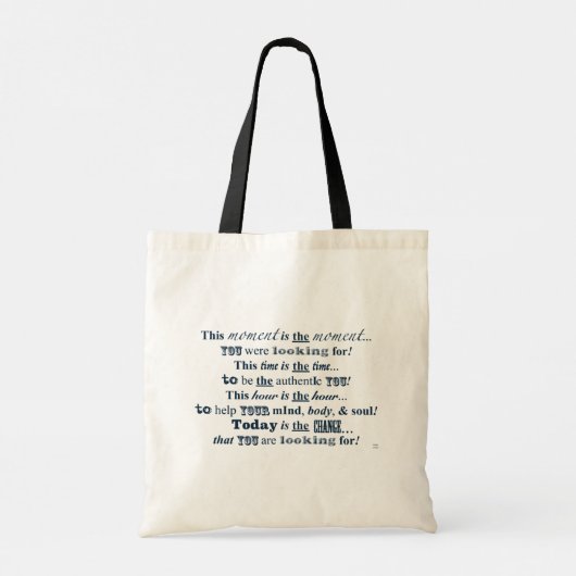 Dit is het moment tote bag (Achterkant)
