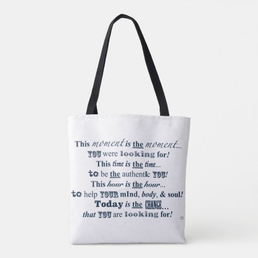 Dit is het moment tote bag (Achterkant)