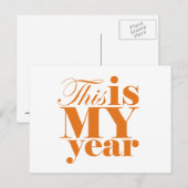 Dit is het Motivatie Briefkaart van Mijn Jaar (Voorkant / Achterkant)