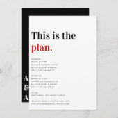 Dit is het plan Wedding Details Card Informatiekaartje (Voorkant / Achterkant)