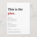 Dit is het plan Wedding Details Card Informatiekaartje<br><div class="desc">Moderne typografie Vegas vibes. Deze eenvoudige uitnodiging laat je gasten weten wat ze moeten verwachten: Wedding, Partners, Vegas. Wie wil er niet zijn? Het basiskleurenpalet van zwart, wit, en rood geeft eer aan een dek van speelkaarten. Geef deze omslagkaart met al uw details uit om uw gasten het plan te...</div>