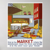 Dit is het Poster van de markt (Voorkant)