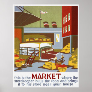 Dit is het Poster van de markt