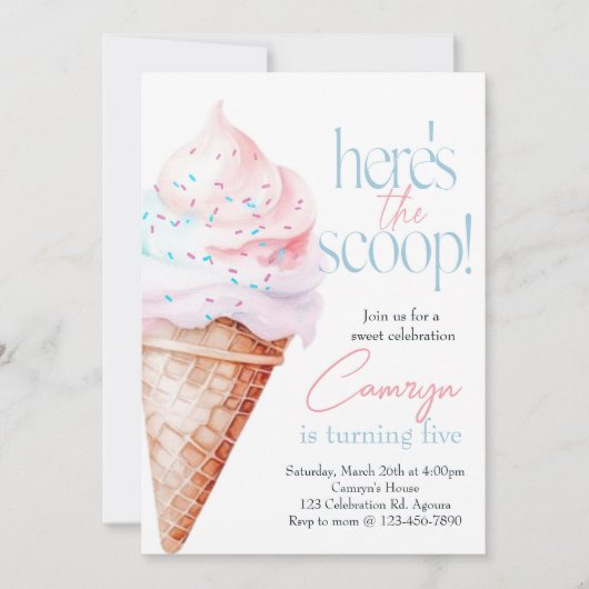 Dit is het scoop, Ijsfeest, Zoet Kaart (Voorkant)