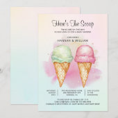 Dit is het Scoop Twin Boy Girl Baby shower Kaart (Voorkant / Achterkant)