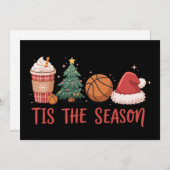 Dit is het seizoen basketbal liefhebber kerstcadea feestdagenkaart (Voorkant / Achterkant)