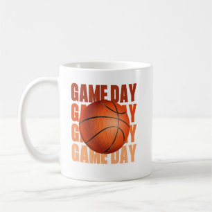 Dit is het seizoen basketbal spel dag fan koffiemok