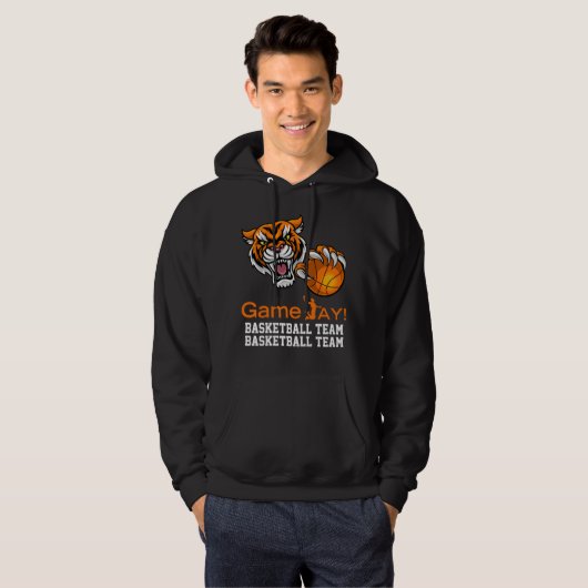Dit is het seizoen basketbal spel op Tiger Hoodie (Voorkant volledig)