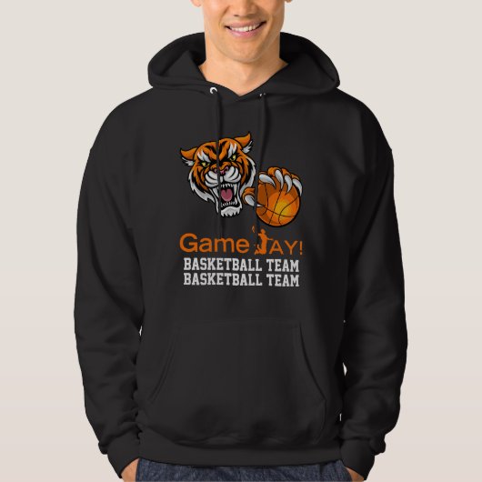 Dit is het seizoen basketbal spel op Tiger Hoodie (Voorkant)