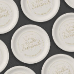 Dit is het seizoen Beige Winter Vrijgezellenfeest Papieren Bordje<br><div class="desc">'Tis the season to celebrate is een chique winterse vrijgezellenfeest papier bord, met een koptekst die "Tis the season to celebrate" in een stijlvolle scripttypografie in gouden kleur op een beige achtergrond. Als je een stuk nodig hebt dat niet in het collectie zit, laat het me dan weten (Maria)... Ik...</div>