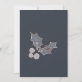 Dit is het seizoen blauw en koperen kerstfeest kaart (Achterkant)