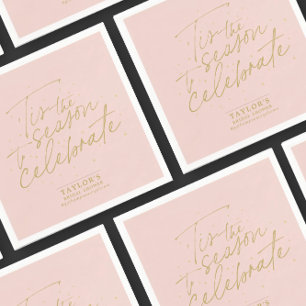 Dit is het seizoen Bord Roze Winter Vrijgezellenfe Servet