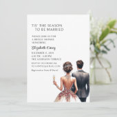 Dit is het seizoen bruids douche uitnodiging (Staand voorkant)