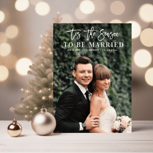 Dit is het seizoen bruiloft aankondiging foto