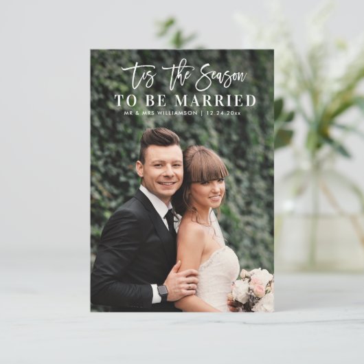 Dit is het seizoen bruiloft aankondiging foto (Staand voorkant)