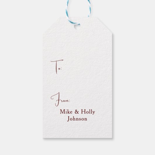 Dit is het seizoen cadeaulabel (Achterkant)