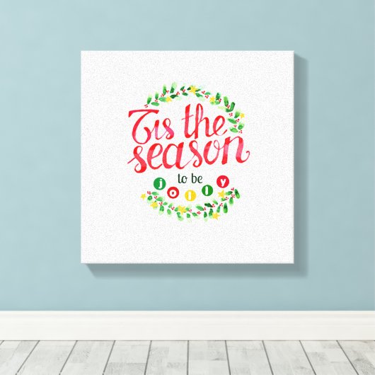 Dit is het seizoen canvas afdruk (Insitu (Houten vloer))