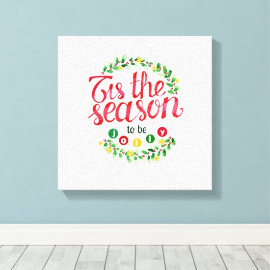 Dit is het seizoen canvas afdruk (Insitu (Houten vloer))