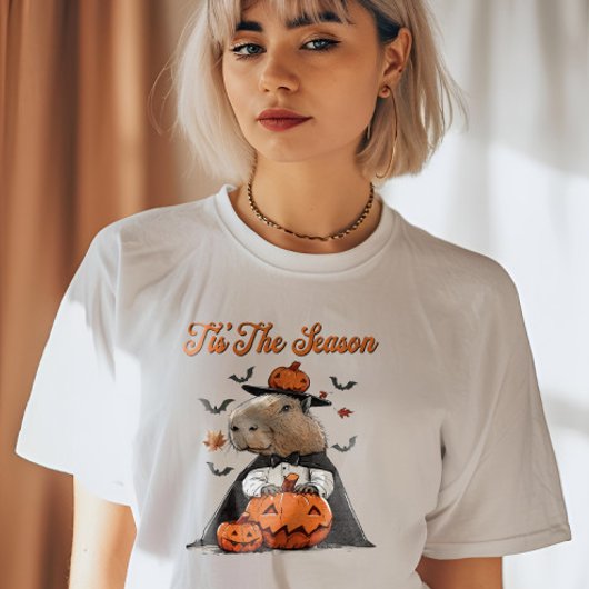 Dit is het seizoen Capybara Halloween Funny Tri-Blend Shirt