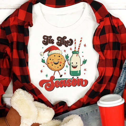 Dit is het seizoen Cookie en Milk Funny Christmas Tri-Blend Shirt