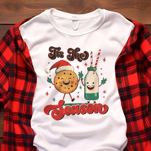 Dit is het seizoen Cookie en Milk Funny Christmas Tri-Blend Shirt