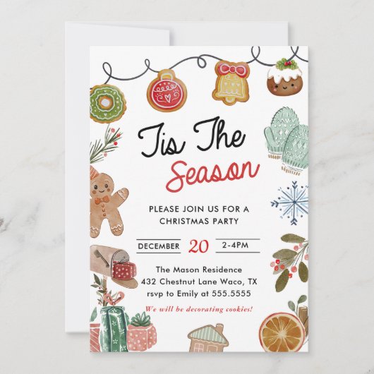 Dit is het seizoen Cookie Kerstfeest Kaart (Voorkant)