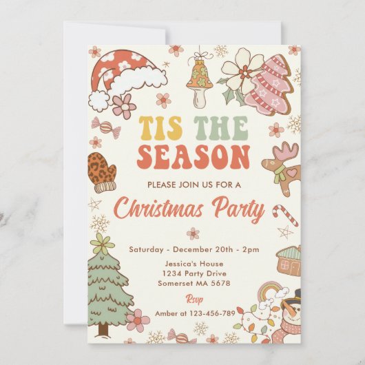 Dit is het seizoen Cookie Kerstfeest Kaart (Voorkant)