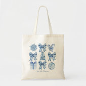 Dit is het seizoen coquette boog kerstcadeaus tote bag (Voorkant)