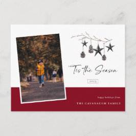 "Dit is het Seizoen Cozy Natuur Photo Holiday Brie Feestdagenkaart