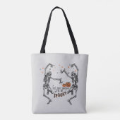 Dit is het seizoen Dancing Skeletons Halloween Tote Bag (Achterkant)