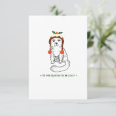 Dit is het seizoen dat de Jolly kerstKaart wordt (Staand voorkant)