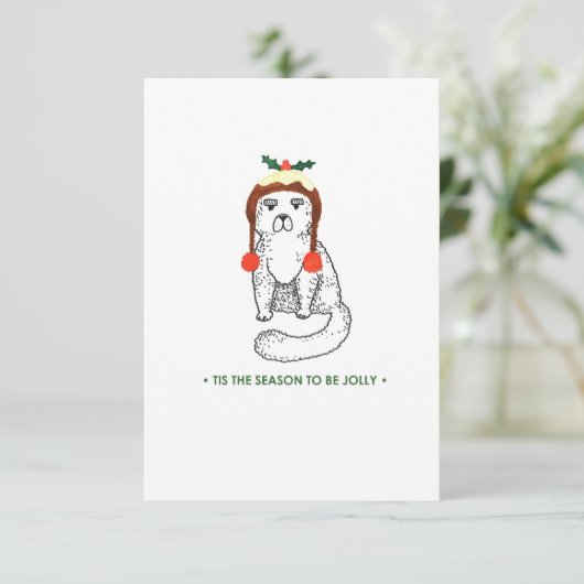 Dit is het seizoen dat de Jolly kerstKaart wordt (Staand voorkant)