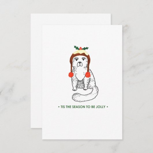 Dit is het seizoen dat de Jolly kerstKaart wordt (Voorkant / Achterkant)